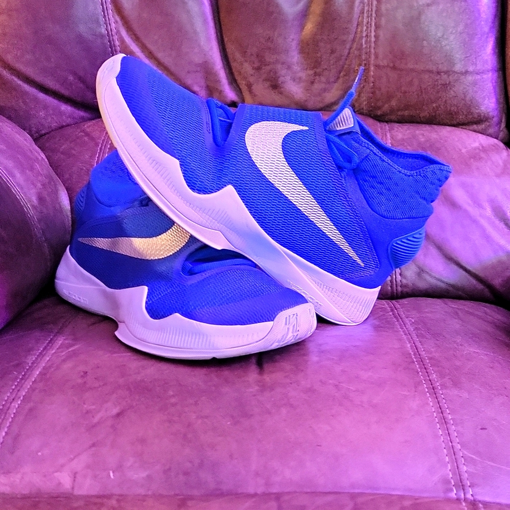Men's size 12 blue white and silver Nike Air Zoom